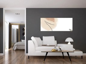 Obraz - Biela abstrakcia (120x50 cm)