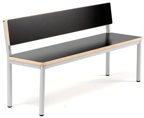 Lavica BURÅS, 1510x420 mm, čierna, strieborná