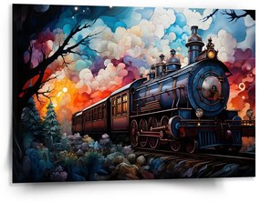 Sablio Obraz Parná lokomotíva v kúzelnej krajine - 150x110 cm