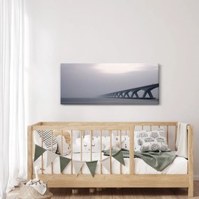 Obraz mosta v hmle (120x50 cm)