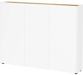 Biela skrinka na topánky v dekore duba 138x105x25 cm Libbiano – Germania