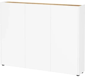 Biela skrinka na topánky v dekore duba 138x105x25 cm Libbiano – Germania