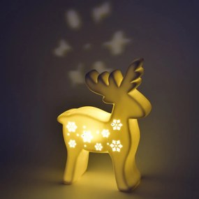 Porcelánová LED dekorácia Sobík, 20 x 15 x 6 cm