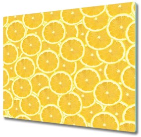 Sklenená doska na krájanie Plátky citróna 60x52 cm