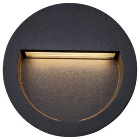 Moderné zapustené nástenné svietidlo čierne vrátane LED IP65 - Gem