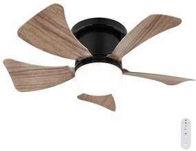 Globo 03609H - LED Stmievateľný stropný ventilátor HINES LED/10W/230V + DO hnedá