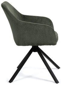 Noela Otočná jedálenská stolička menčestrová LOREN zelená