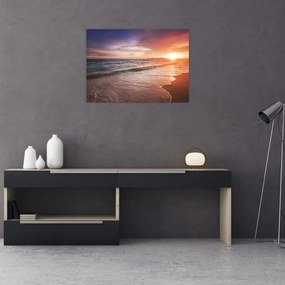 Sklenený obraz - Západ slnka v Thajsku (70x50 cm)