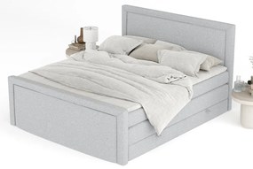 Svetlosivá boxspring posteľ s úložným priestorom 180x200 cm Lavenda – Maison de Rêve