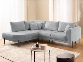 Svetlosivá ženilková rohová pohovka (ľavý roh/do L) Mauris – Ropez