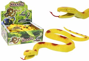 Lean Toys Gumený hadík – žltý s červenými bodkami