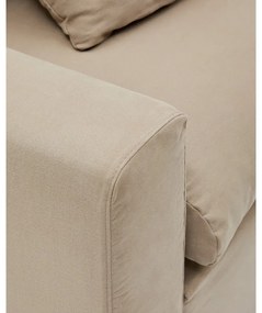 Béžová ľanová pohovka 340 cm Nora – Kave Home