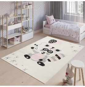Biely koberec s obrázkom pre deti