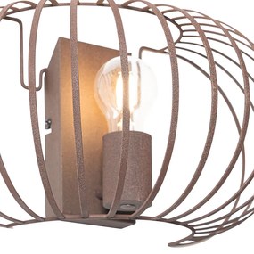 Dizajnová nástenná lampa hrdzavohnedá 39 cm - Johanna