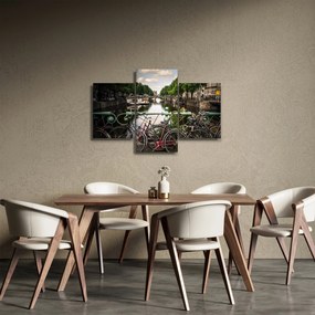 Obraz bicykla v meste (90x60 cm)