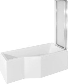 Besco Vaňová zástena AMBITION PREMIUM 3 130140 (130x140 cm | Transparent)