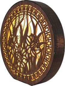 Stolná lampa z dreva Narcis | DAFFODIL: HDF - Orech 20 cm 4793-115248 LED0614