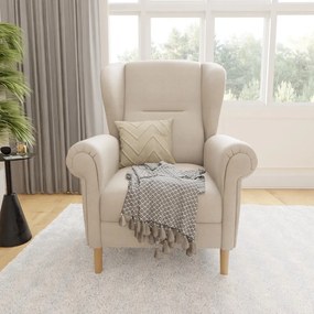 Béžové kreslo ušiak Swan – Ropez