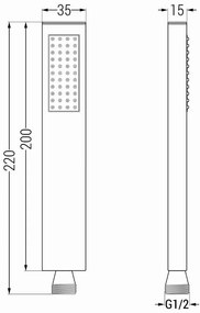 Mexen príslušenstvo - 1-bodový ručný sprchový set R-72, rose gold, 785006050-60