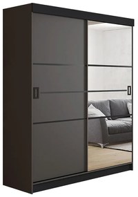 Skriňa Retro 138 4L grafit/ Dvierka grafit