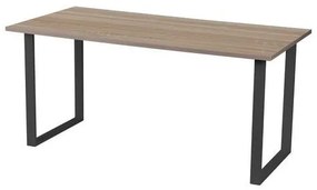 Kancelársky stôl Viva Square, 160 x 80 x 75 cm, rovné vyhotovenie, podnožie antracit, dub sonoma