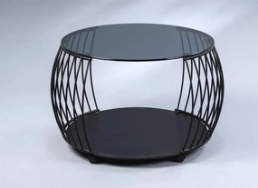 Okrúhly konferenčný stolík Shanghai, čierny/sivý