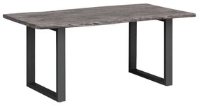 furniture-nabytek.cz - Masívny jedálenský stôl Bullwer z akácie, lakovaný, šedočierny – 140×90 cm
