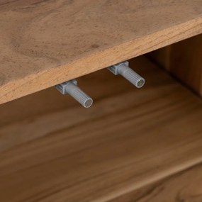 Vitrína z masívu akácie v prírodnej farbe 180x80x40 cm Creel – Ixia