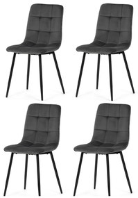 Súprava jedálenských stoličiek CT-281 GREY4, 4 ks