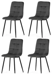 Súprava jedálenských stoličiek CT-281 GREY4, 4 ks