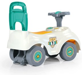 Dolu Odrážadlo auto s operadlom, biela