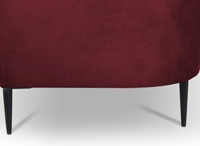 Trojmiestna pohovka Olivio, červená zamatová látka
