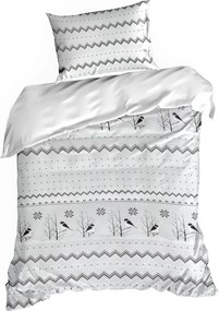 VIANOČNÉ SATÉNOVÉ OBLIEČKY TASHA 140X200 CM, 1 KS 70X80 CM VZOROVANÉ