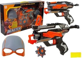 LEAN Toys Rozkladacia pištoľ na penové šípky s maskou