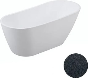 Besco Akrylátová voľne stojaca vaňa Melody Glam G 150x80 (170x80) BESCO-Typ výpuste: Click-Clack s prepadom, čierna, BESCO-Rozmery: 170x80, BESCO-Far…