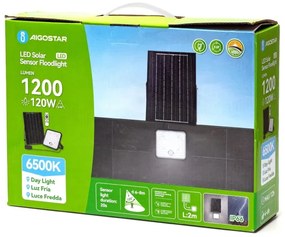 Aigostar - LED Stmievateľný solárny reflektor so senzorom LED/120W/3,4V IP66 + DO