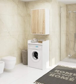 Kúpeľňová skrinka FIN H934 W64 2D biela / dub sonoma