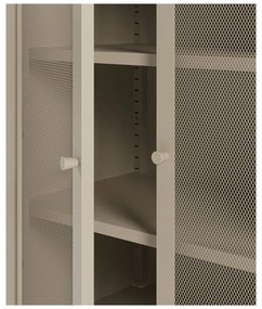 Krémovobiela kovová skrinka 70x100x40 cm Fayna – Marckeric