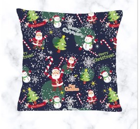 INTERMEDIC SK Obliečka na vankúšik Merry Christmas - modrá 40x40 cm