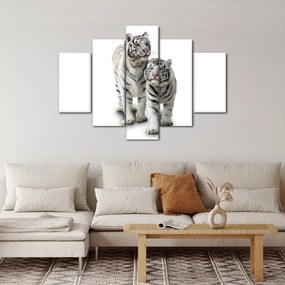Obraz - Biely tiger (150x105 cm)