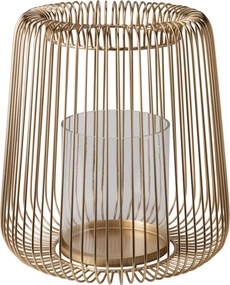 Lucerna CAGE 28 cm zlatá