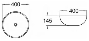 Mexen BRIANA UMÝVADLO, 40x40 CM, zlatá, 22064052