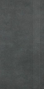 Schodovka Rako Extra čierna 30x60 cm reliéfna DCPSR725.1