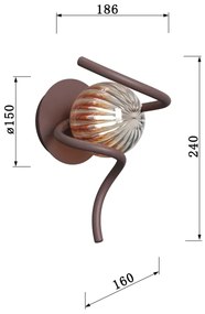 ONLI - Nástenné svietidlo FRIDA 1xG9/10W/230V medená