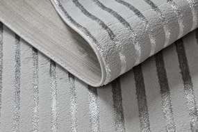 Koberec LIRA E2557 geometrický, štrukturálny, glamour - sivý