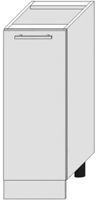 Skrinka do kuchyne Bono D30 Cargo + Kôš Biela Alaska/biela