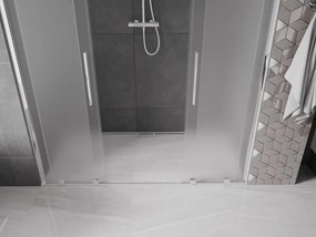 Mexen Velar Duo, posuvné sprchové dvere do otvoru 200 cm, 8mm sklo námraza, chrómová, 871-200-000-32-01