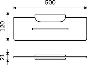 Nimco Polica, 50 cm IXI - NK X450-26