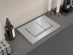 Mexen Fenix Air 10 XS, pneumatické dvojité tlačidlo na splachovanie, chróm matný, 6A1002