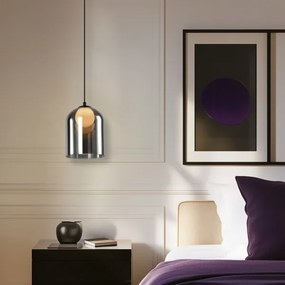 Závesný luster KLEA na lanku 1xG9/15W/230V dymovo čierny